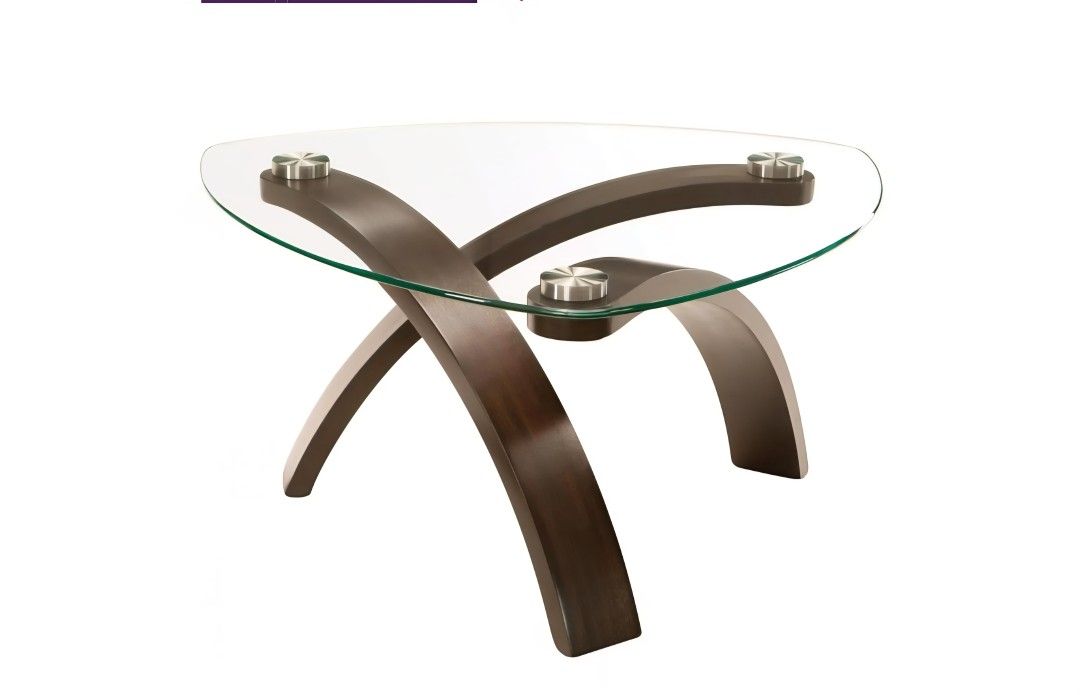 Raymour and flanigan Allure Round Glass Coffee Table (Never used)