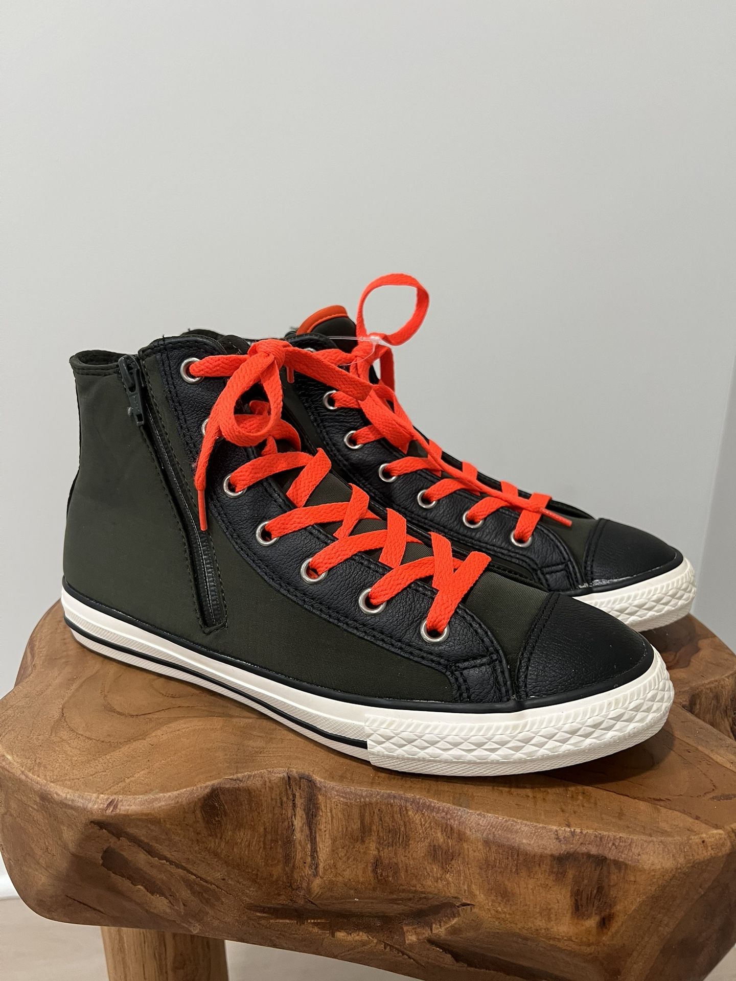 Converse Shoes Juniors Size 5 All Star Side Zipper Skate Hip Hop Green 655128c