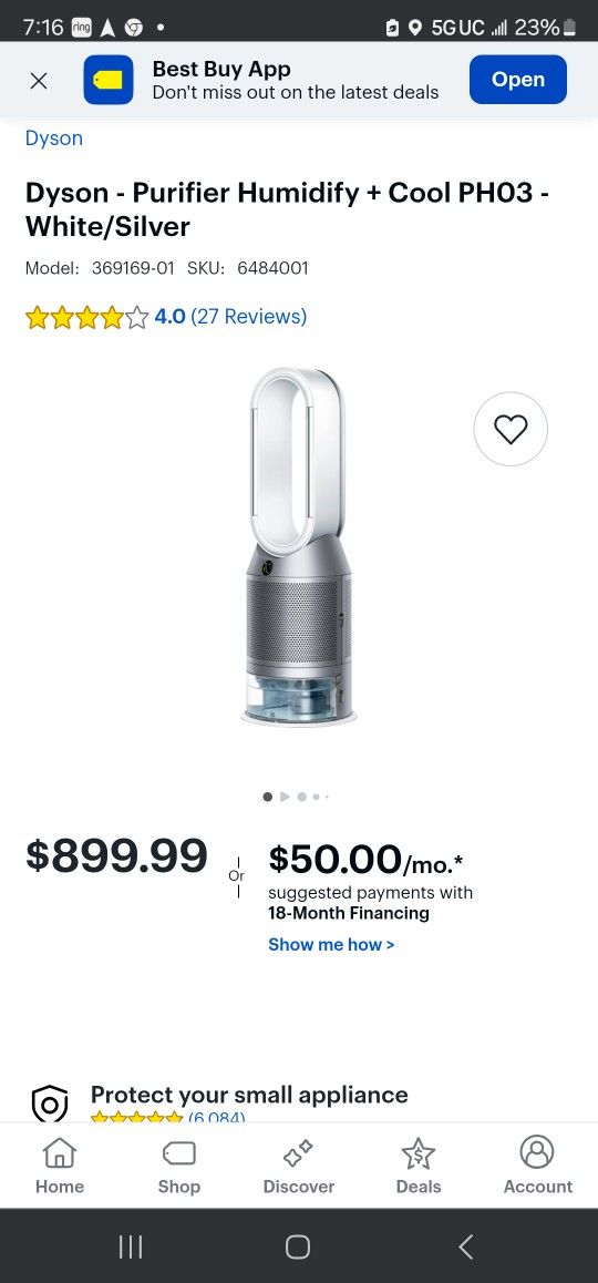 DYSON Purifier Humidify+Cool PH 03