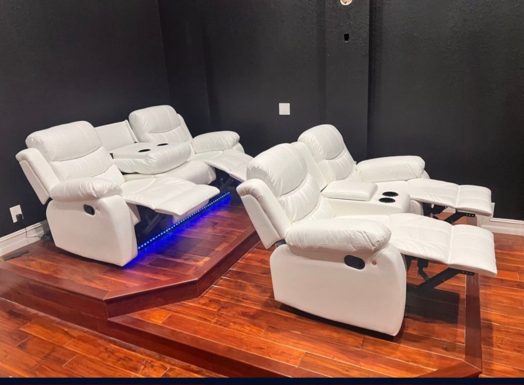 SOFA AND LOVESEAT  RECLINERS  ( LED LIGTHS) 