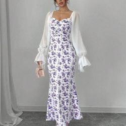 Lavender Maxi Dress – Rafferiza Ditsy Floral, 