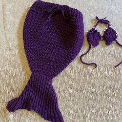Mermaid Photo Shoot Outfit 0-3 Months 