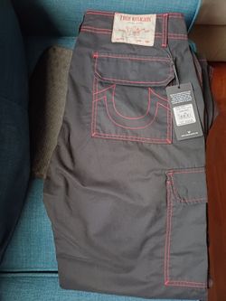 True Religion men's cargo pants size 36w , new