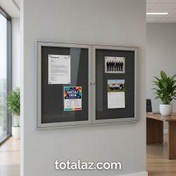 Ghent 2 Door Enclosed Rubber Bulletin Board