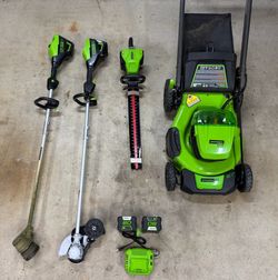 Greenworks Pro 80 Volt lawn set