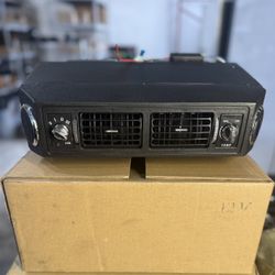 A/C Universal Evaporator Underdash Unit 4 Louvers 12V Double Shaft Black