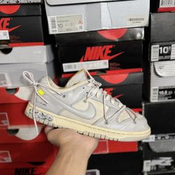 Nike Dunk Low Off White lot 49 size 10.5 USED