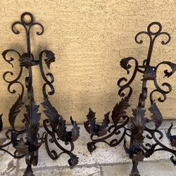 Wall Iron Candles Holder 