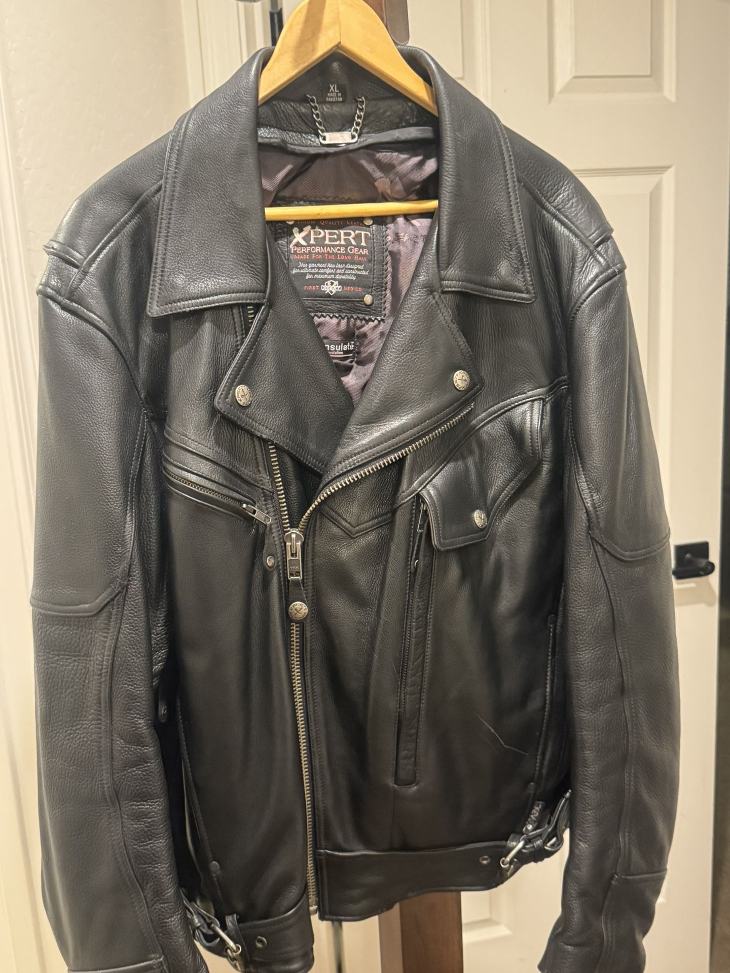 Xl Xpert 100% Premium Leather Motorcycle Jacket 