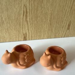 PartyLite Terra Cotta Turtles.
