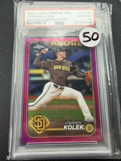 2024 Topps Chrome UPD Stephen Kolek Magenta Refractor /399