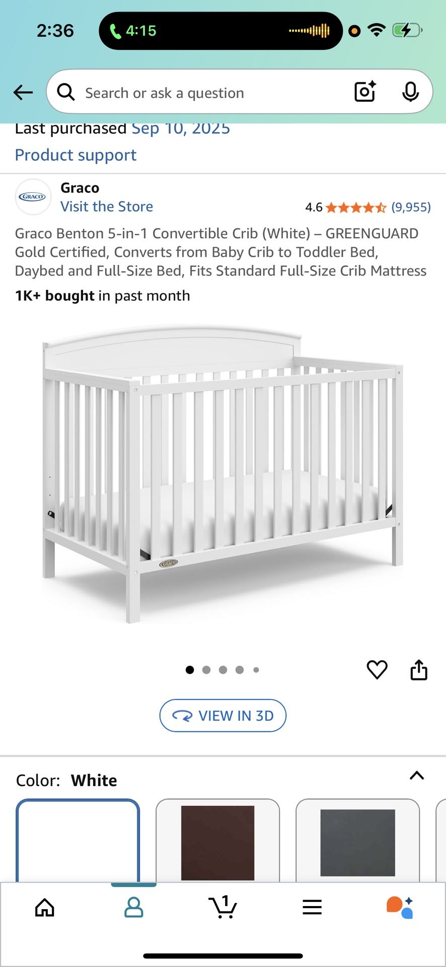 Graco Crib In White 