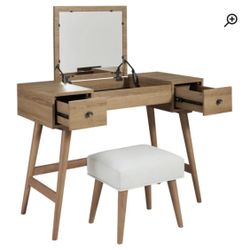 Vanity Desk With Hidden Mirror 