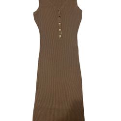 Brown Sleeves Dress
