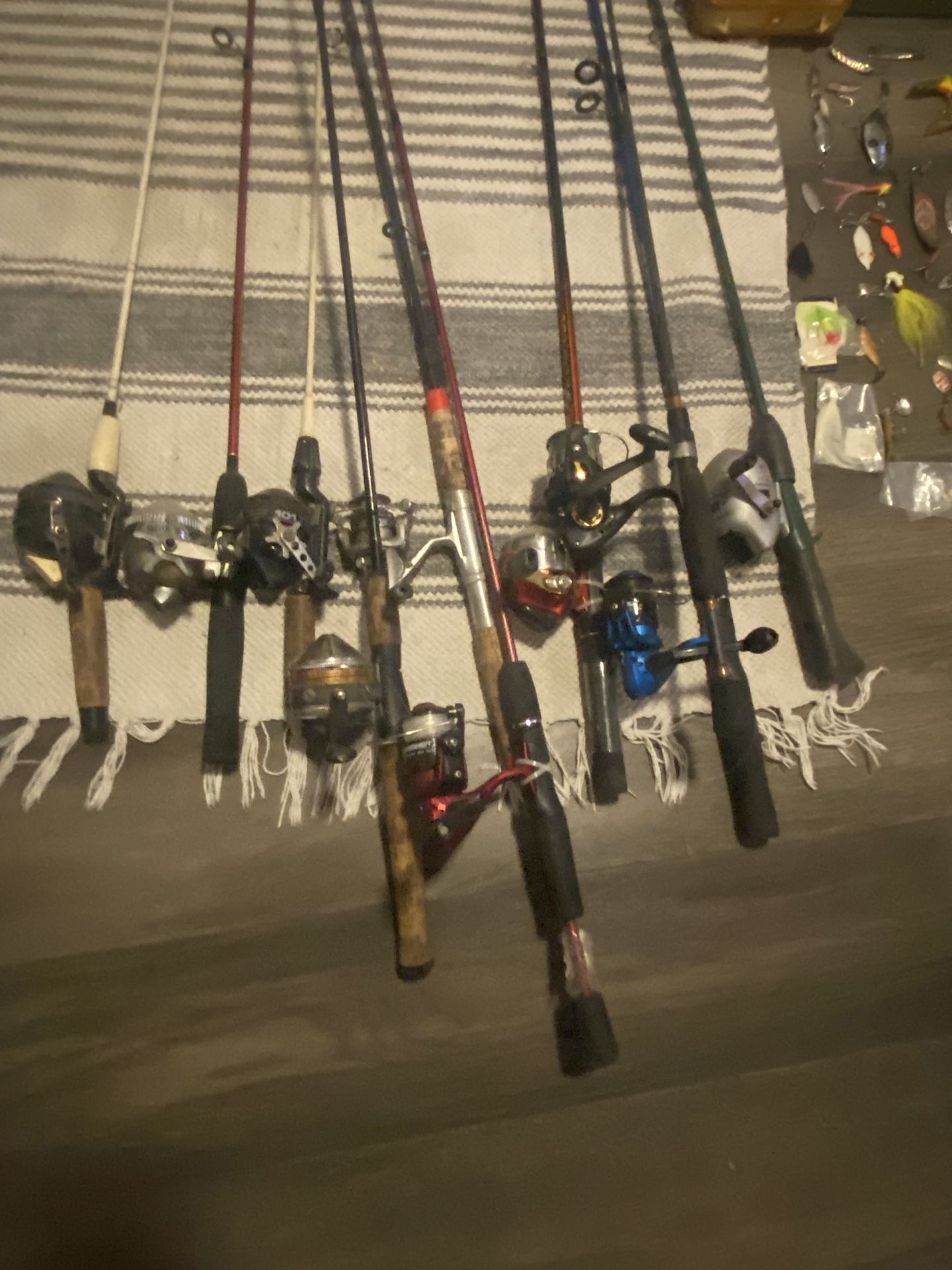 Fishing Gear Bundle – 10 Rods & Tackle Box Set for Sale in Phoenix, AZ ...