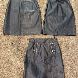 Vintage Leather Skirts 