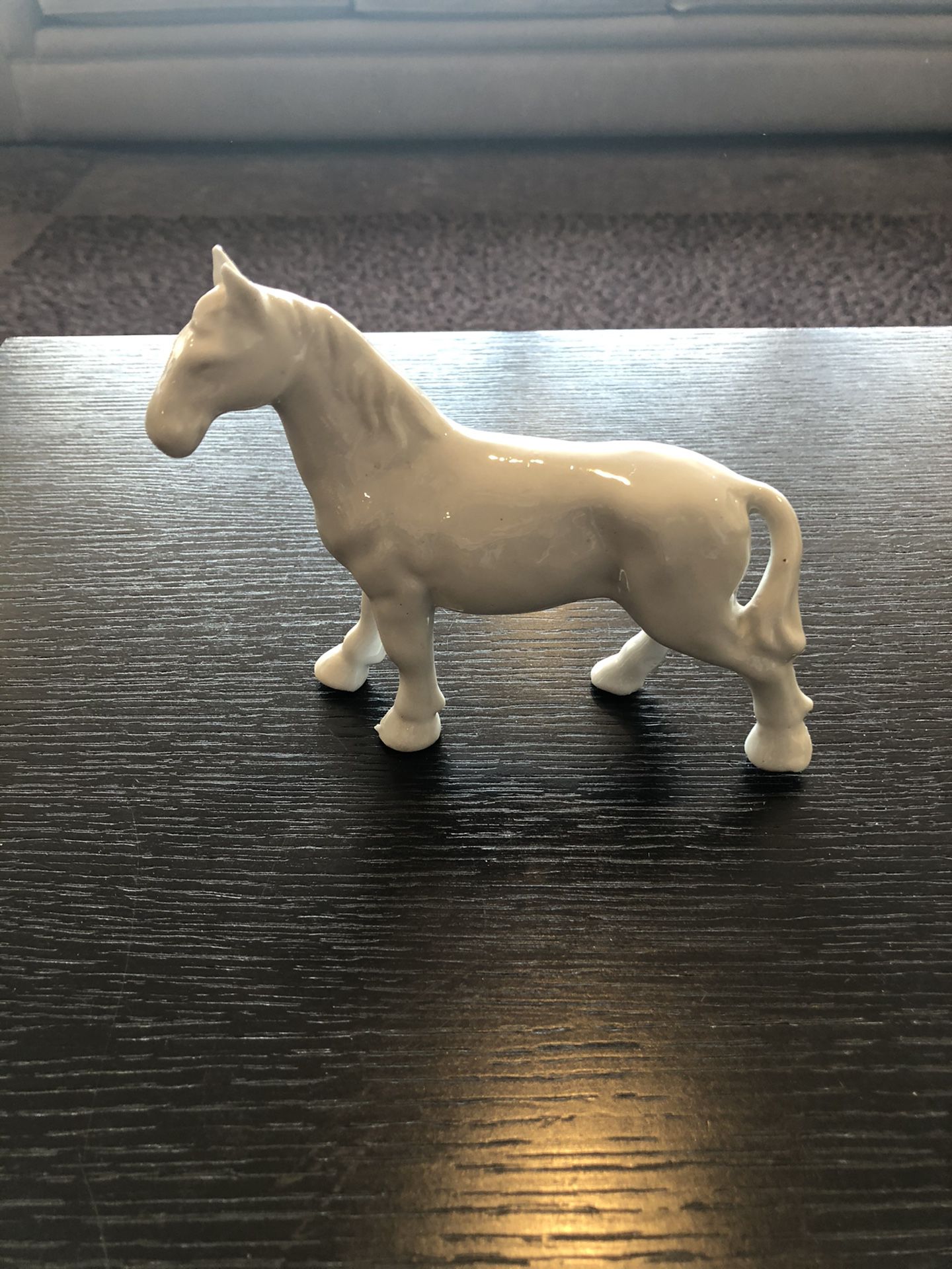 White Porcelain Horse Figurine