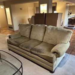 Green Down Feather Couch 