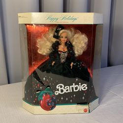1991 Mattel Happy Holidays Special Edition Barbie -Dark Green Dress