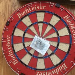 Vintage Budweiser Dart Board And Dart Set 