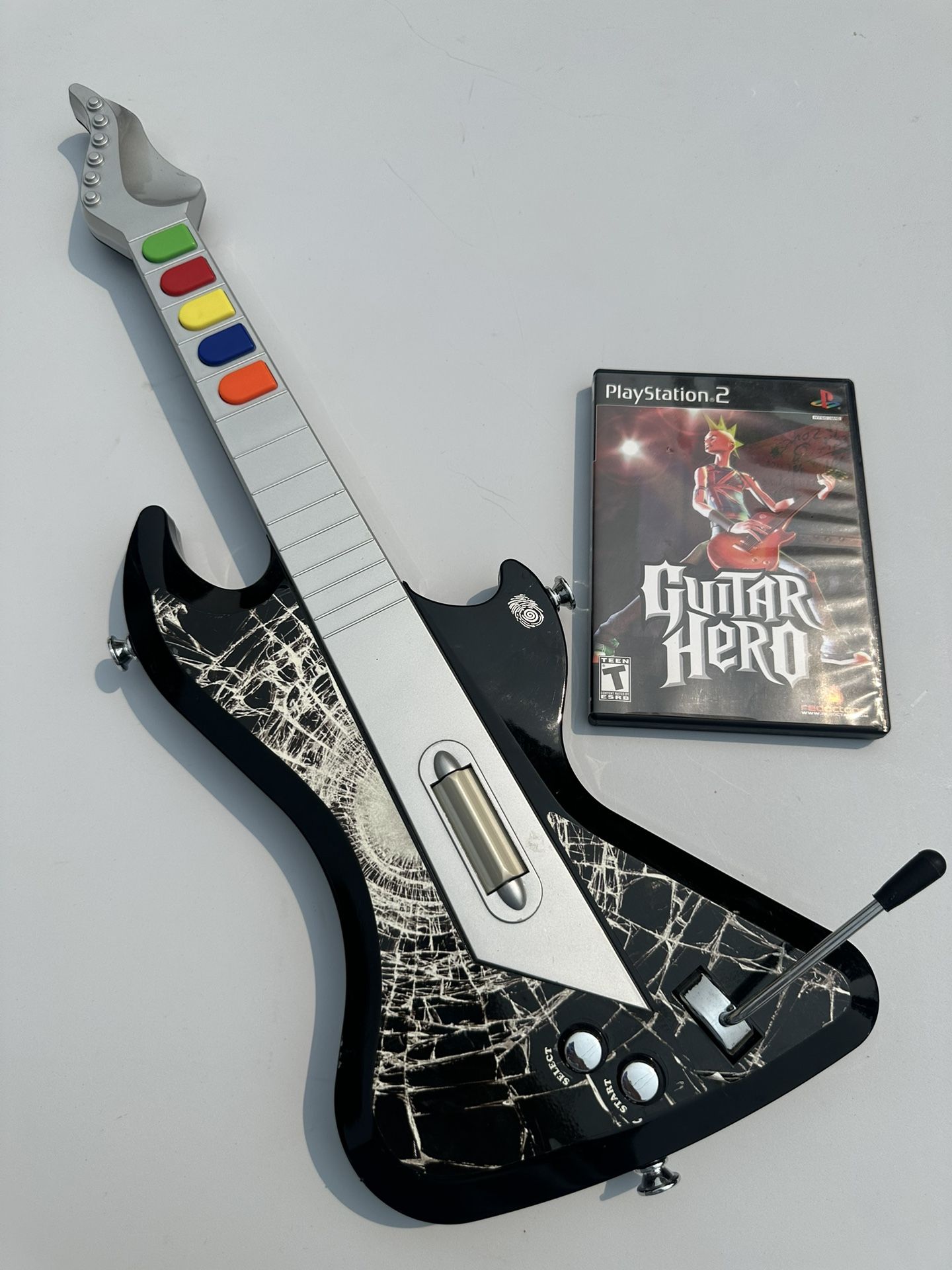 Psyclone Essentials HAMMER Guitar W/ wireless dongle and Guitar Hero PS2 game