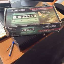 a Line 6 DL4 Delay Modeler effects pedal. 