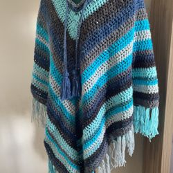 Crochet Hooded Poncho