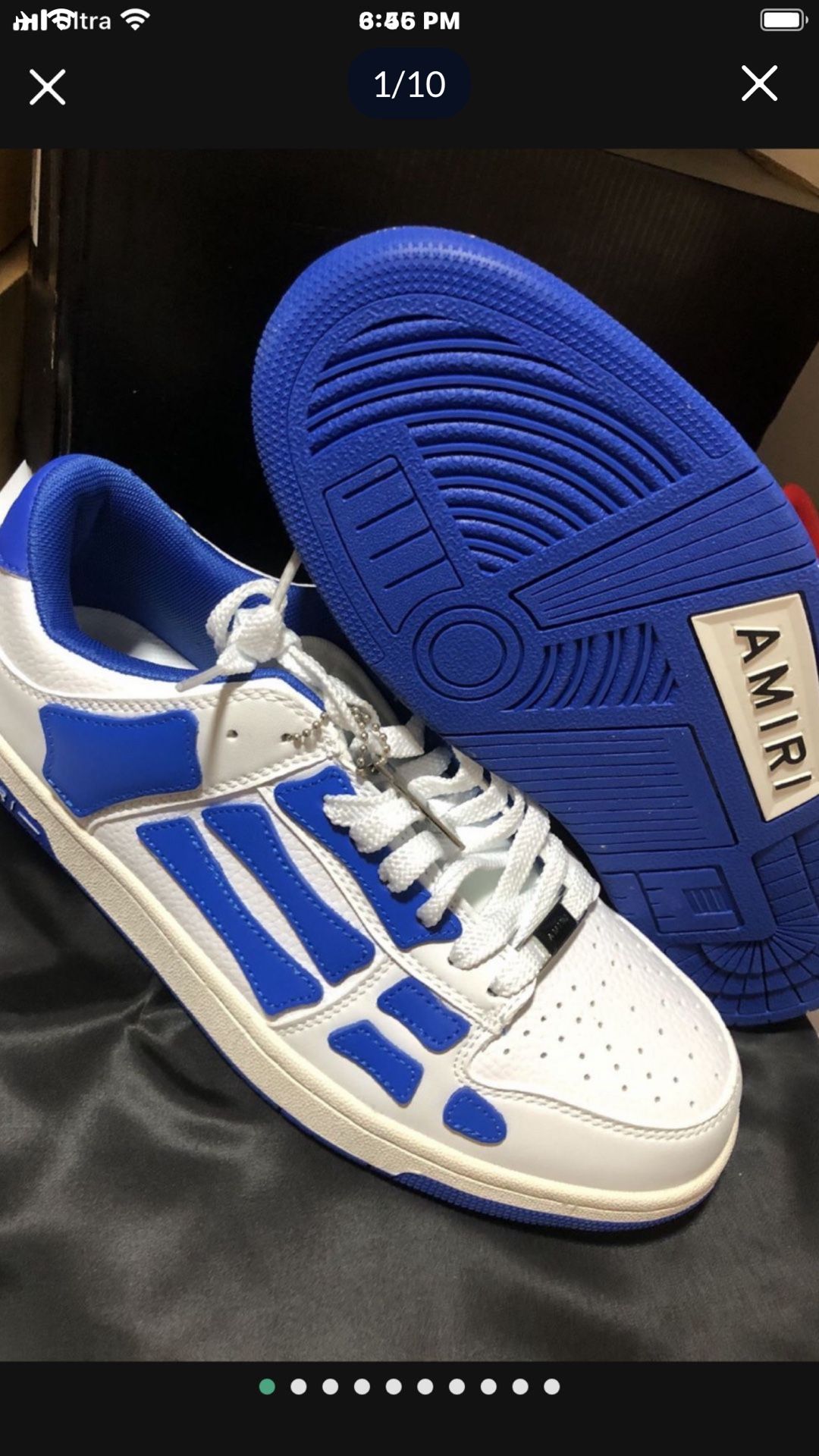 Blue Amiri Skel Sneakers. 8,Only