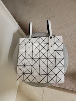 Bao Bao Issey Miyake White Geometric Tote Bag