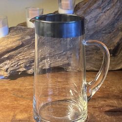 vintage Dorothy Thorpe Mid-Century Modern glass  sterling silver