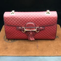 Gucci Red Emily Side Purse