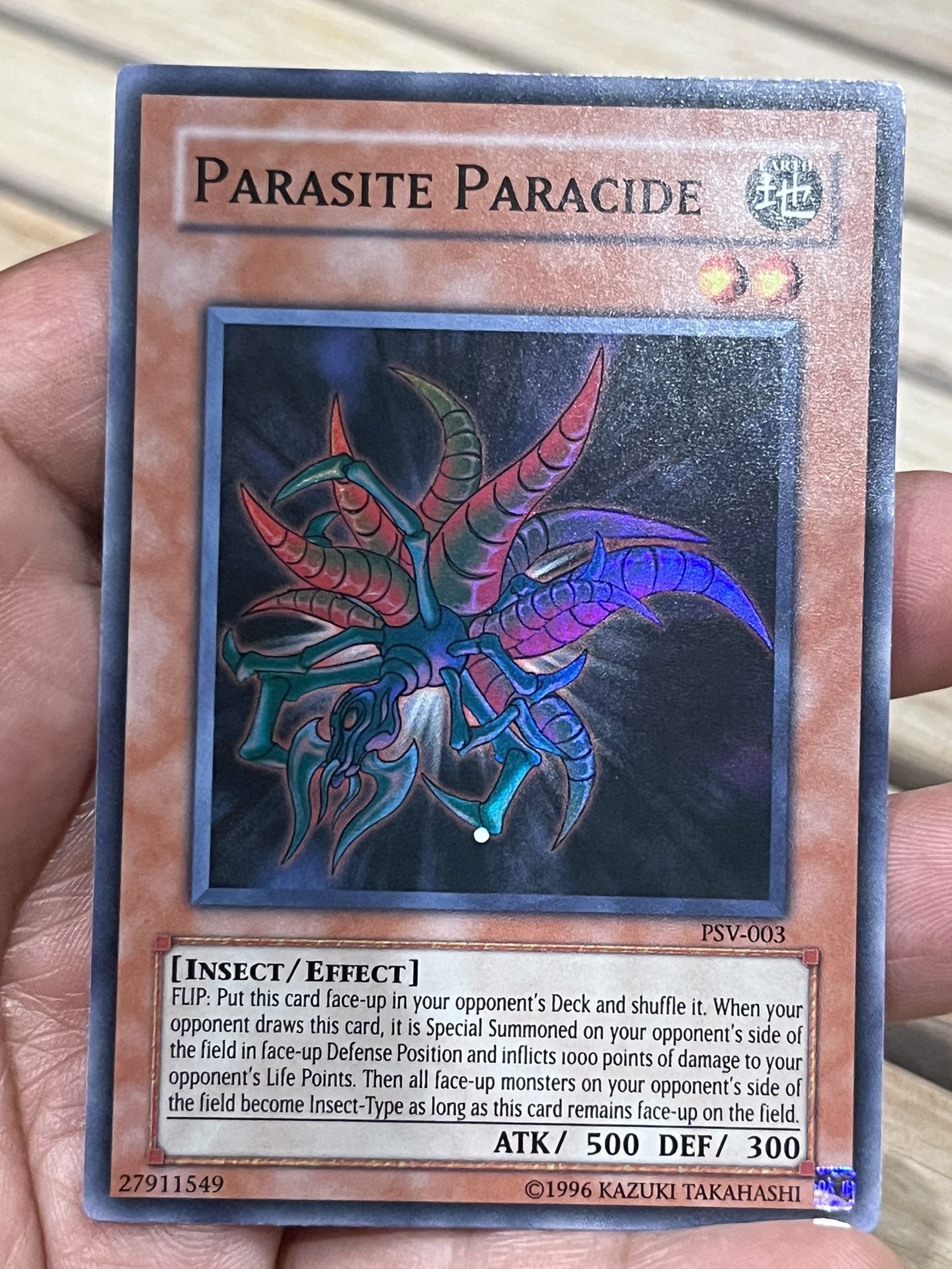Parasite Paracide, PSV003, Super Rare yugioh nm trading card near mint