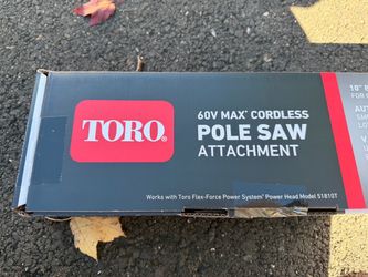 Toro 60V MAX Cordless Pole Saw Attachment - Brand New in Box