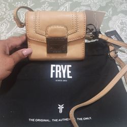 Frye Tan Leather Mini Crossbody 