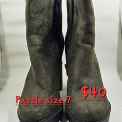 Pazzle Olive Green Boots