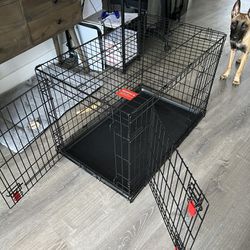 2 Door Dog Crate with Cover (collapsible)