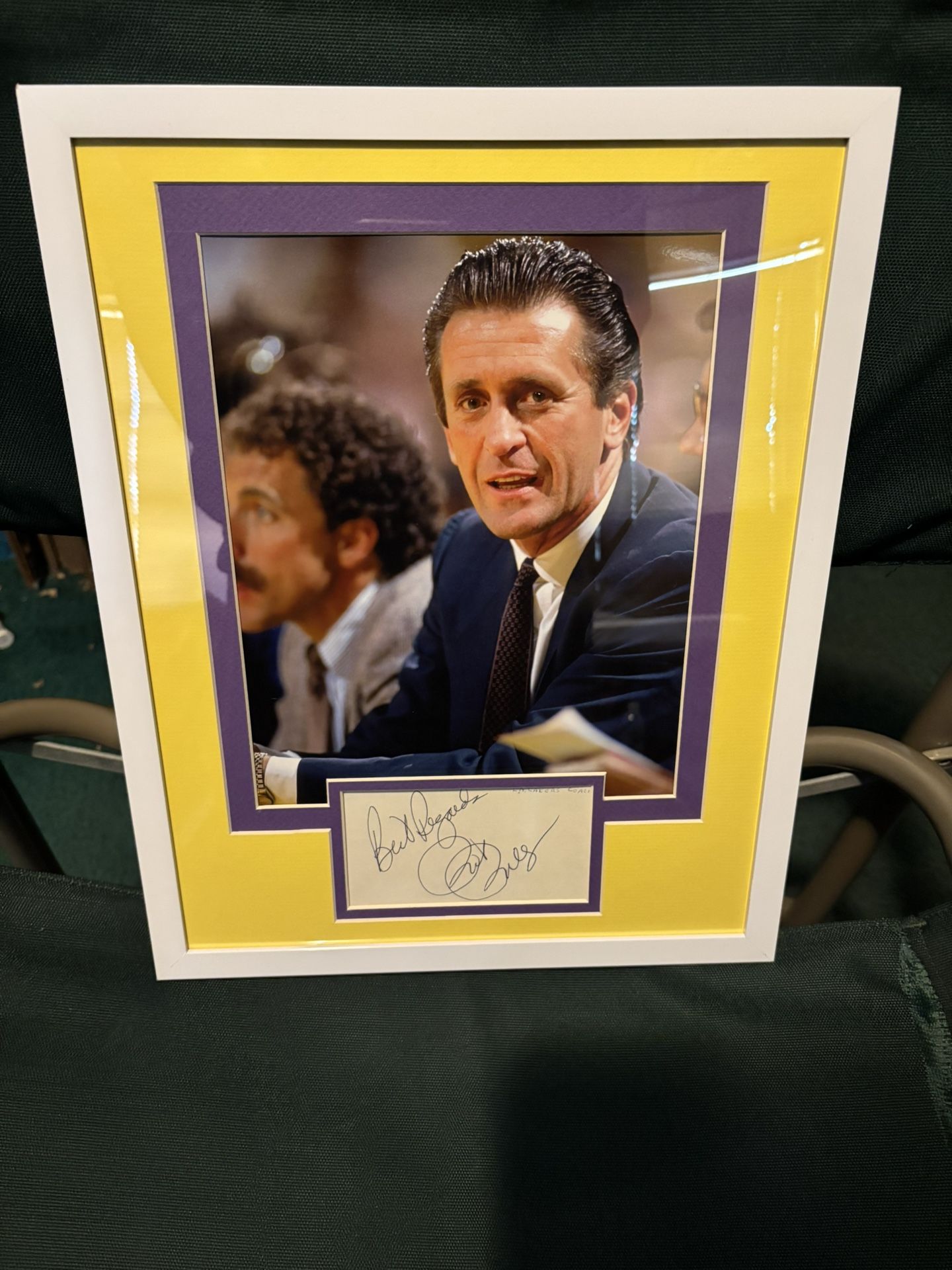 Pat Riley Authentic Signed Frame, Lakers