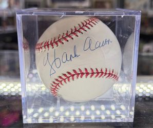 Hank Aaron signed baseball