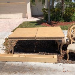 Table And 4 Chair Set With Bookshelf