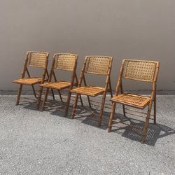 Vintage Bamboo Folding Chairs