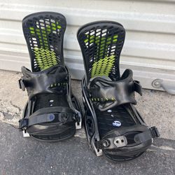 Burton Genesis EST snowboard bindings men’s medium gray black green