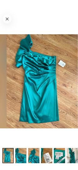 New! David’s Bridal One Shoulder Satin Formal Mini Dress M