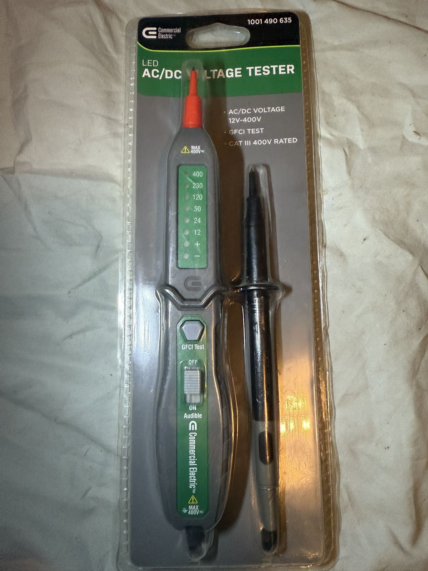 Commercial Electric LED AC/DC Voltage Tester. NEW