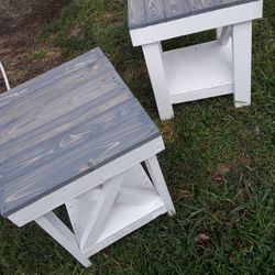 Rustic end tables