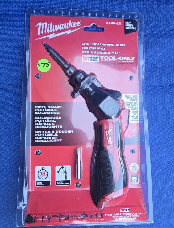 Milwaukee M12 Soldering Iron 2488-20 TOOL ONLY