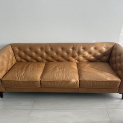 Poly & Bark Genuine Italian Leather Sofa 