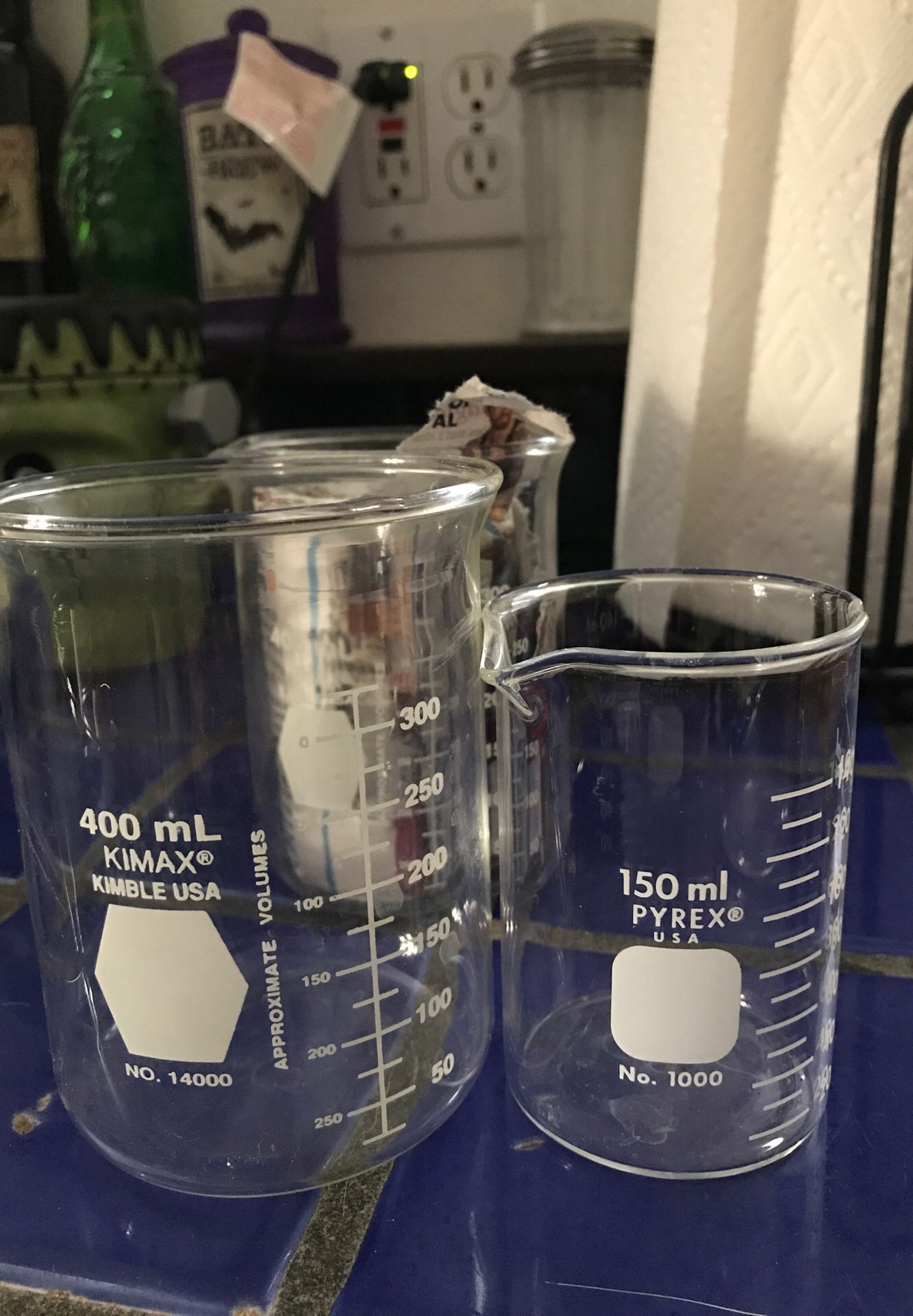 Pyrex beakers