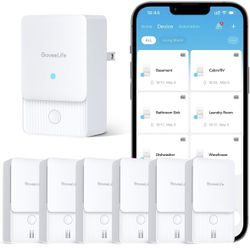 GoveeLife Smart Gateway 2 Water Leak Detector (1+6) – Brand New