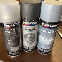 Dupli-color Rim Spray paint Primer/black/matte Clear Coat
