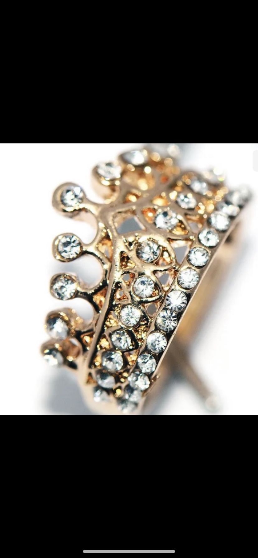 Gorgeous Brand New Princess Crystal Crown Ring Gold Filled Ring For That Someone Special In Your Life